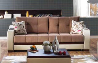 Ultra Optimum Brown Sofa Bed Click-Clack by Sunset
