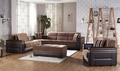 Moon Troya Brown Sectional Set by Sunset