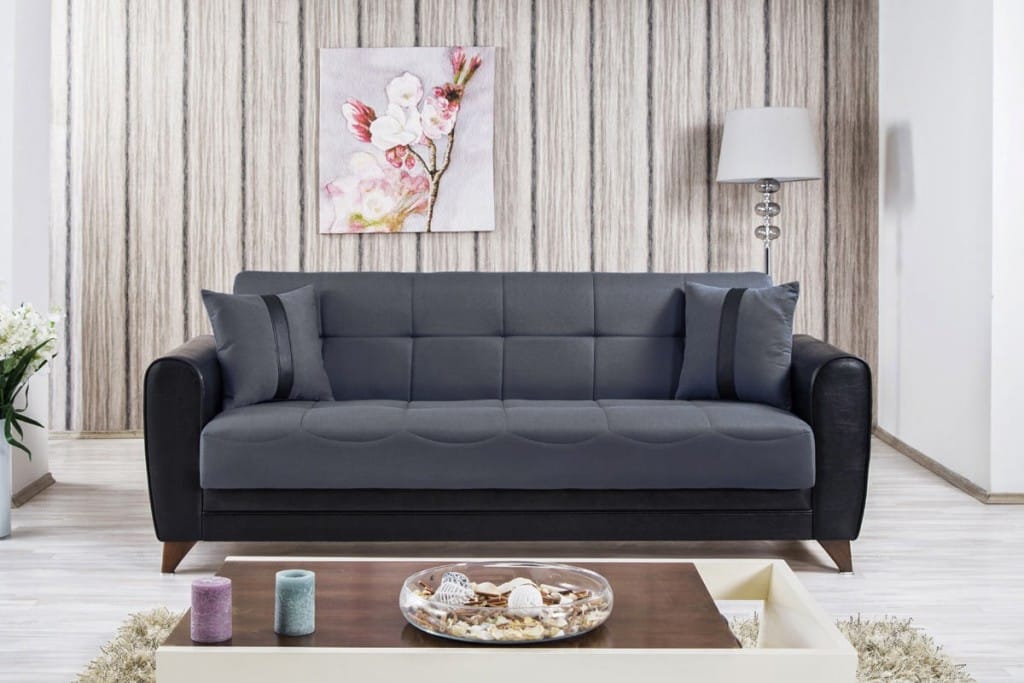 Bella Vista Prusa Gray Convertible Sofa Bed by Casamode