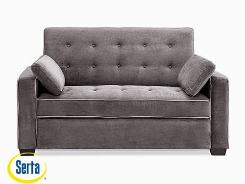Augustine Convertible Sofa Moon Grey Full by Serta / Lifestyle