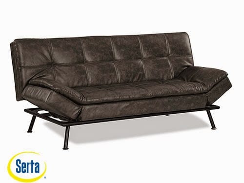 Myst Convertible Sofa Charcoal Burl by Serta / Lifestyle