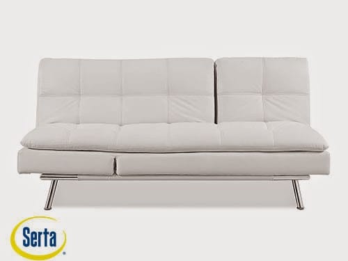 Palermo Convertible Sofa White by Serta / Lifestyle