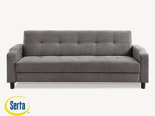 Reno Convertible Sofa Dark Grey by Serta / Lifestyle