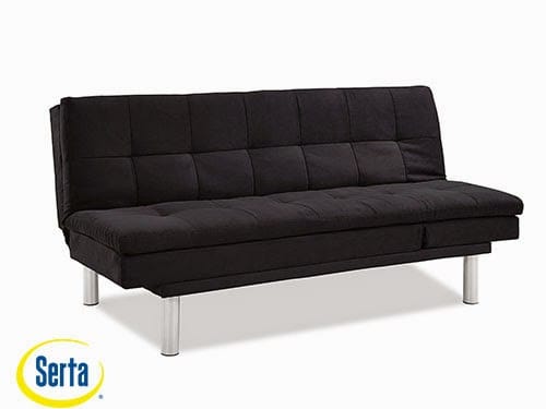 Siena Convertible Sofa Black by Serta / Lifestyle